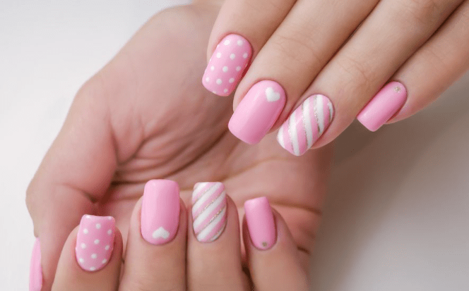Розовые ногти - пару идей для милой пластины